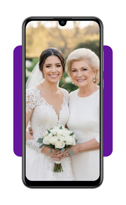 Ensaio de fotos com familiares falecidos