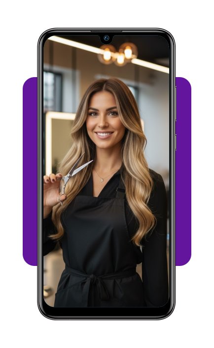 Ensaio fotográfico profissional de cabeleireira