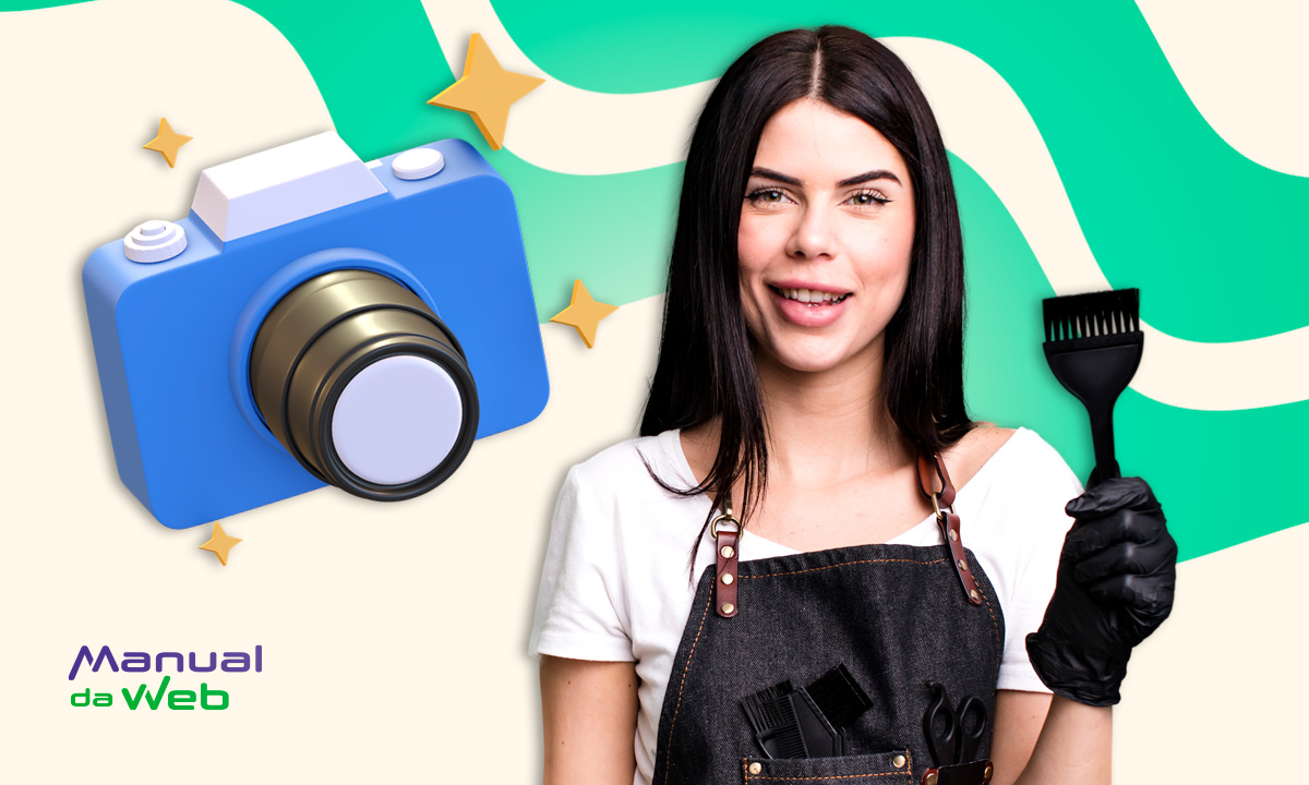 Ensaio fotográfico profissional de cabeleireira
