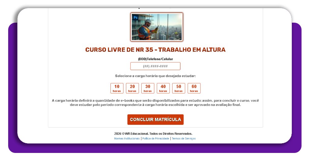 Curso online de NR 35 para trabalho em altura (matricule-se grátis) 3 NR 35 para trabalho em altura