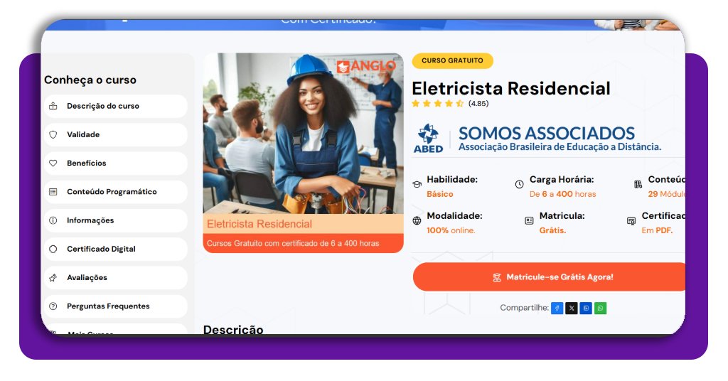 Treinamento de elétrica residencial