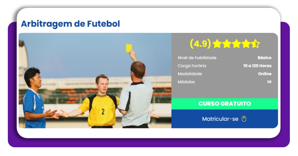 Curso de árbitro de futebol com aulas online gratuitas 2 Curso rbitro gr tis corpo 2