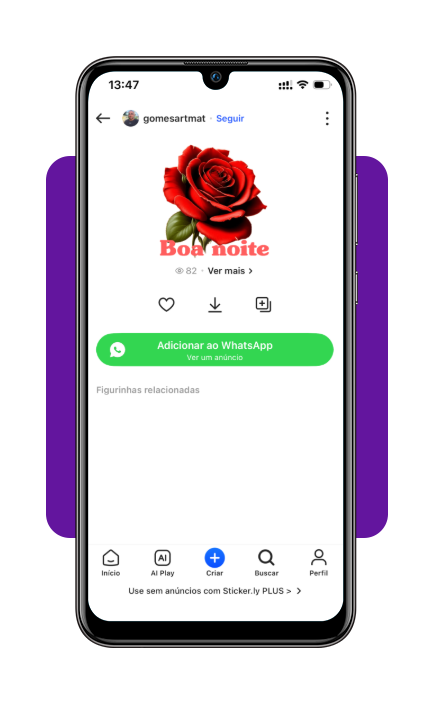 Figurinhas de boa noite com flores: instale o pacote completo grátis 5 IMG 3782 04