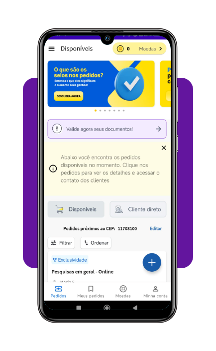 App para buscar serviço de lavadeira: ganhe até R$ 150 por lavagem 6 Visualizando pedidos e comprando moedas no GetNinjas