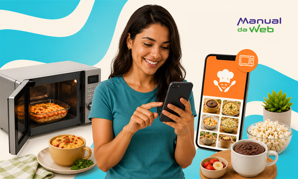 Acesse +500 receitas de micro-ondas para preparar em minutos