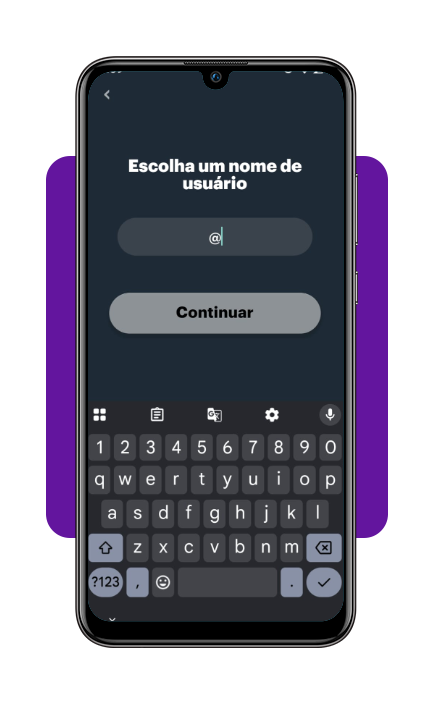 Passo 2 do NGL: insira seu nome de usuário